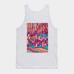 The Red And Blue Forest Tank Top